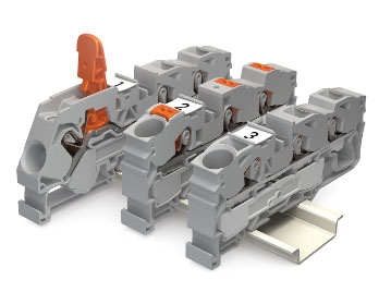 WAGO Rail-Mount Through Terminal Blocks